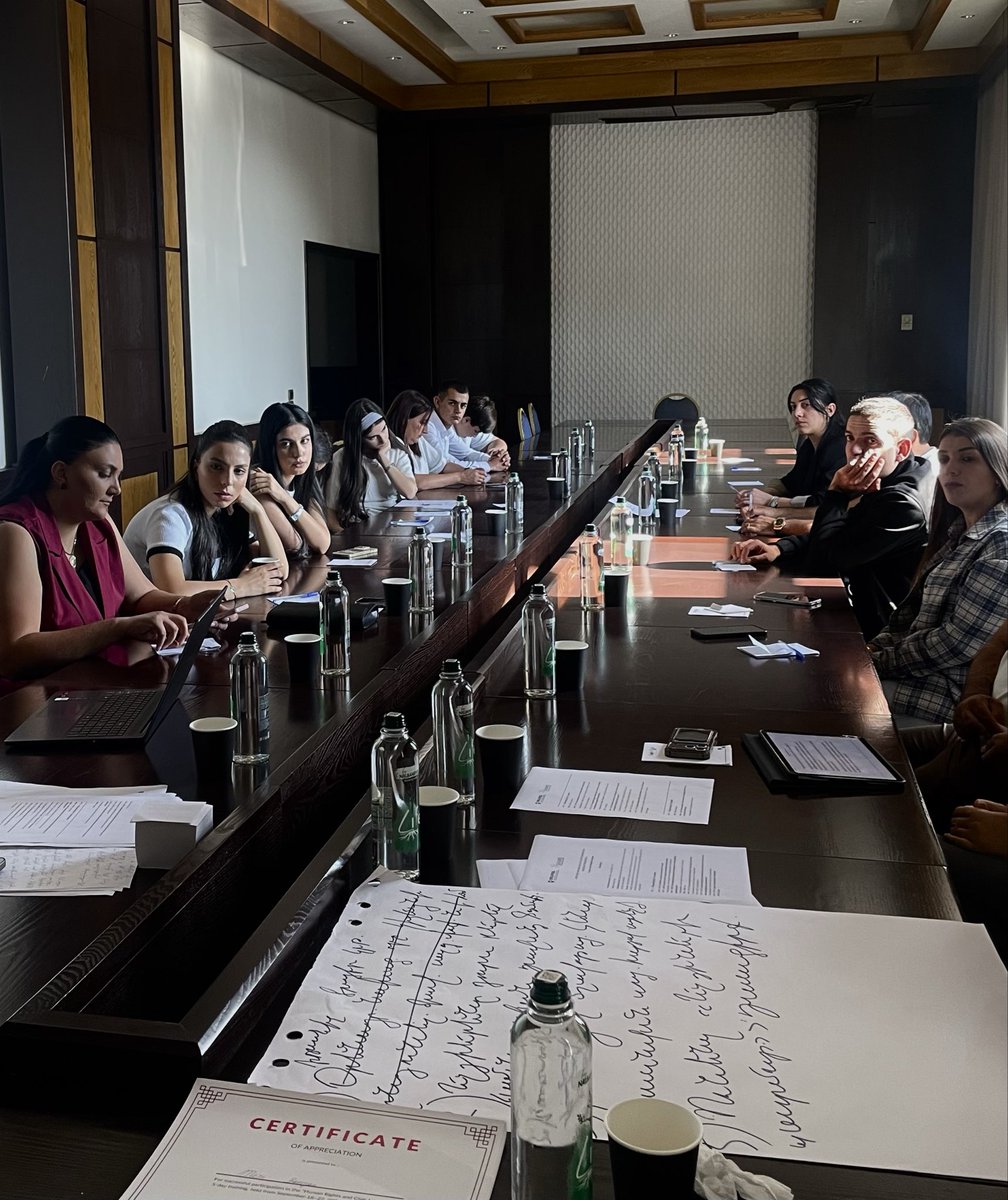 NgoShams's tweet photo. Day 4 of our camp focused on leadership, public speaking and teamwork. We also screened “Congratulations, It’s a Girl” with support from the @NLinArmenia. The project is implemented by Shams Humanitarian NGO with support from the #CFLI @CanadaArmenie @CanadaArmeniaAM. https://t.co/rBiqAlYFqE