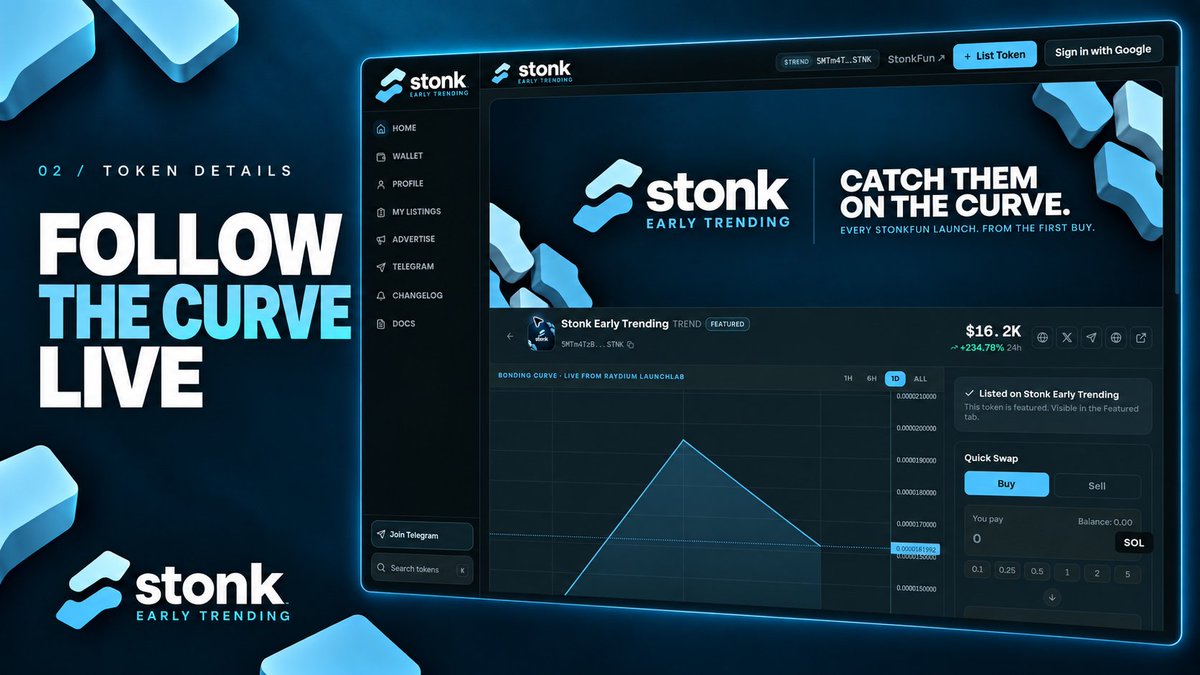 stonk_trending's tweet photo. Found a token worth watching? Open its page.

See its chart, bonding curve progress, activity, and links together while the launch is still unfolding.

Take a closer look → https://t.co/O5gye8Re7a https://t.co/ruIvFsUKsA