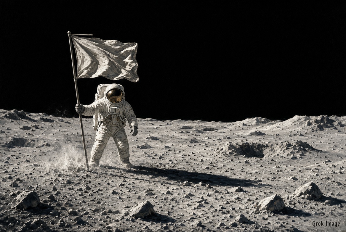 crf1995's tweet photo. #アポロ陰謀論 astronomy space
月に風はないのに国旗がはためいて見えるという話は今もよく出てくる
　
大気のない月では布は風では動かない
　
しかしアポロ11号以降の旗には上部に横棒が通してあり広げた形を保つ仕組みだった
　
飛行士が硬い地面に旗を立てるとき棒と布が揺れ
　
空気抵抗がない真空ではその揺れがすぐに収まらず長く残る
　
映像では人が触れたあとに布がゆっくり動くが風のように連続してはためくわけではない
　
止まって写った写真のしわも横棒の支えと設置時の動きによるものだ
　
風がないこと自体が真空の証拠でありスタジオの送風とは動き方が違う
　
後の月周回衛星も同じ地点に旗の影を捉えており半世紀前の旗は今も月面に残っている

月の旗が風に見える話を聞くたび真空の静けさと人の手の跡が重なって残る不思議さを感じる
　
陰謀として面白いが揺れの残り方は空気のない場所の動きそのものだ