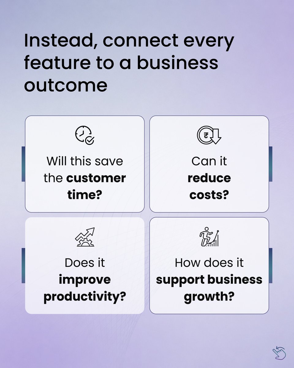 NovacTechnology's tweet photo. Mistakes to avoid while pitching to customers - Part 5 

Sales conversations are not always about features, but about connecting them to business goals. 

Explore more about #MIGOTO AI™: https://t.co/KLmoWLnwOT 

#CustomerPictchingMistakes #Novac https://t.co/0EIXDQG64r