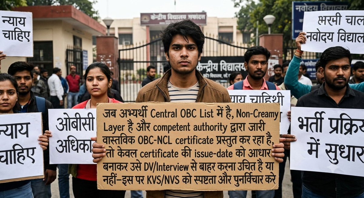 justicesocial_'s tweet photo. भर्ती में वर्षों की मेहनत, परीक्षा और इंटरव्यू के बाद यदि OBC-NCL प्रमाणपत्र की व्याख्या को लेकर विवाद खड़ा हो जाए, तो समाधान का रास्ता प्रशासनिक स्तर पर होना चाहिए—हर अभ्यर्थी को CAT/कोर्ट की महंगी प्रक्रिया में धकेलना नहीं।
गरीब और मध्यमवर्गीय अभ्यर्थी न्याय पाने के लिए कितना https://t.co/uTd0Tq34dM