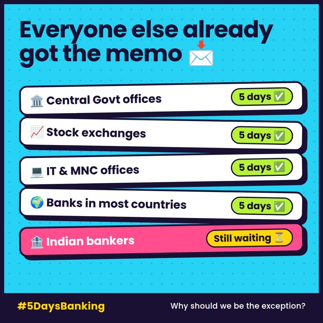 MakarandMa52140's tweet photo. #DaysBankingNow #AICBOF @DFS_India @PMOIndia @nsitharaman https://t.co/w7Yj5yhTfk