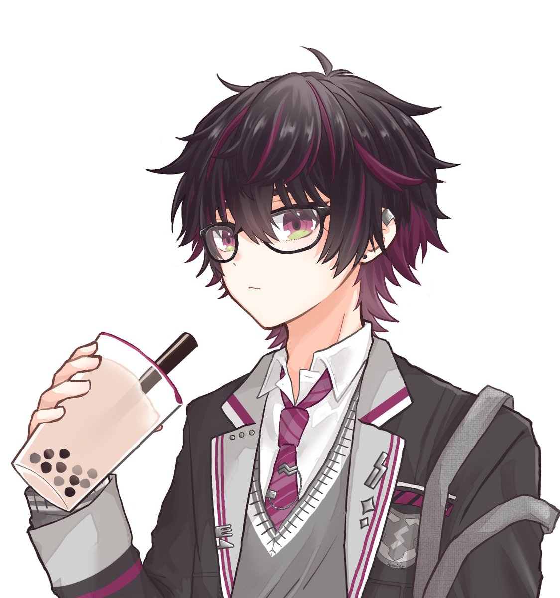 9tail_tsukumo's tweet photo. タピオカ！🧋（リプに眼鏡なしとか表情差分とか）
#そうまart https://t.co/712vd1xw6O