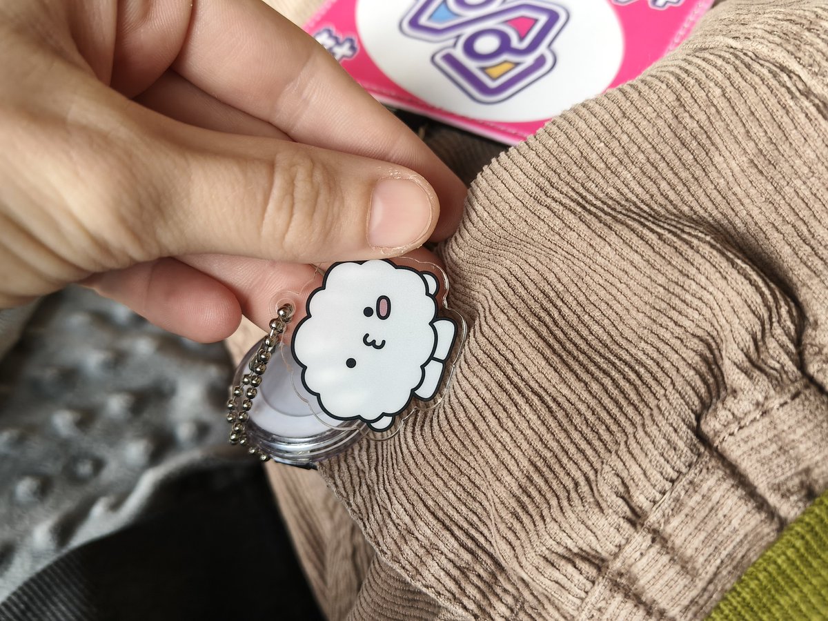sketchymaan's tweet photo. I have little woozi on the holder for my transport card and one of my students complimented my "cute keychain" yesterday bc he thought it was a tiny cloud https://t.co/fCw2Te0W7z