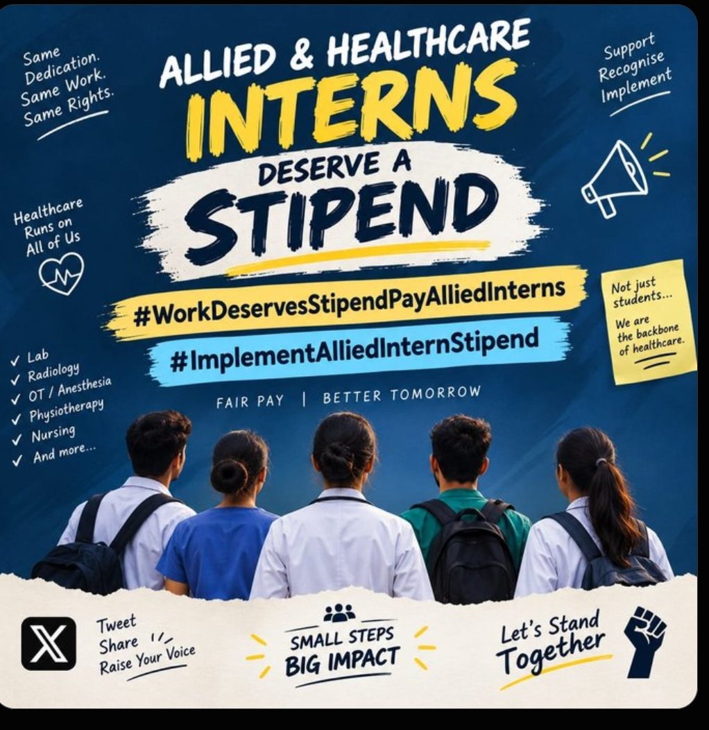 Ankur_901's tweet photo. #WorkDeservesStipendPayAlliedInterns
#ImplementAlliedInternStipend
@myogiadityanath https://t.co/5T1sxfK5hE