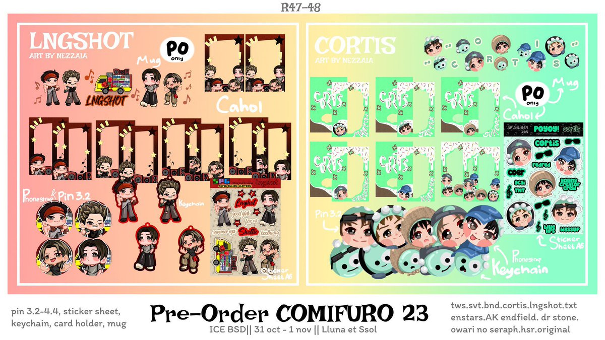 nyangjuwshua's tweet photo. Help rt and Like for support(⁠✿⁠ ⁠♡⁠‿⁠♡⁠) thank you 

Pre- Order and OTS #CF23 - Nezzaia & Matcharz

🗓️ PO and YCH until 30 Sept
📍Ice BSD, Lluna et Ssol, Booth R47-48 (31 oct-1 Nov)
💌 Kpop anime YCH Original
📦Pick Up & Mail Order
🔗 https://t.co/D42mq7ANxb… 

#CF23Catalogue #Comifuro23

a thread
