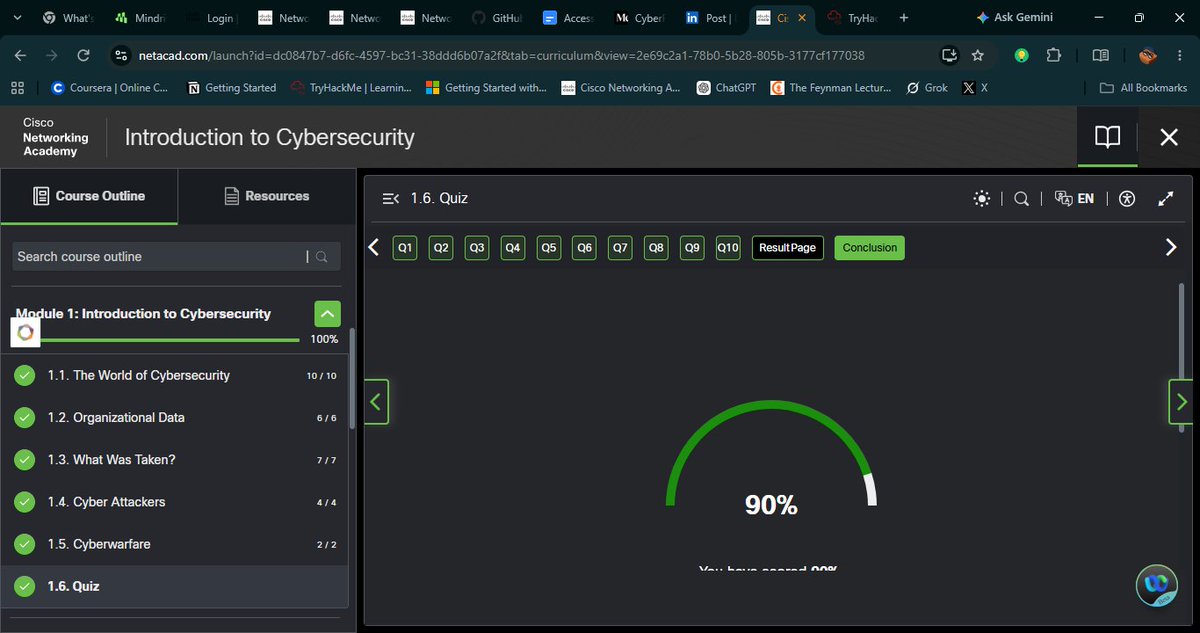 d_reincarnate_x's tweet photo. Day 2 0f 60 joining the @the_cyberforge
Learned about the basics of cybersecurity, the various types of cyber attacks, types of attackers, cyber careers and various ways attackers can infiltrate an organization's network and infrastructure. #60DaysofCyberForge https://t.co/7XqdtkAz0x
