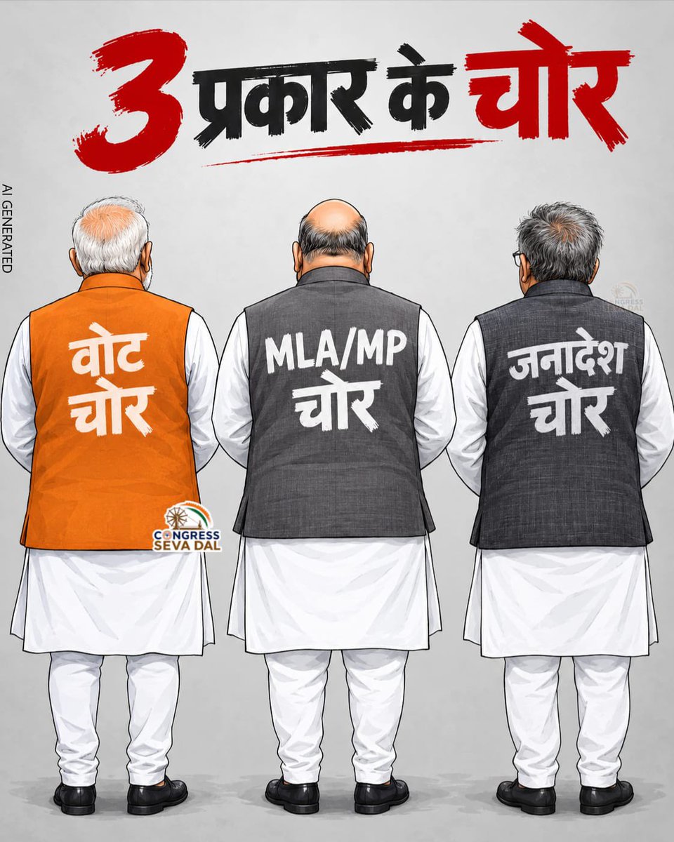CongressSevadal's tweet photo. चोरों की टोली‼️ https://t.co/Fsh22qxS5w