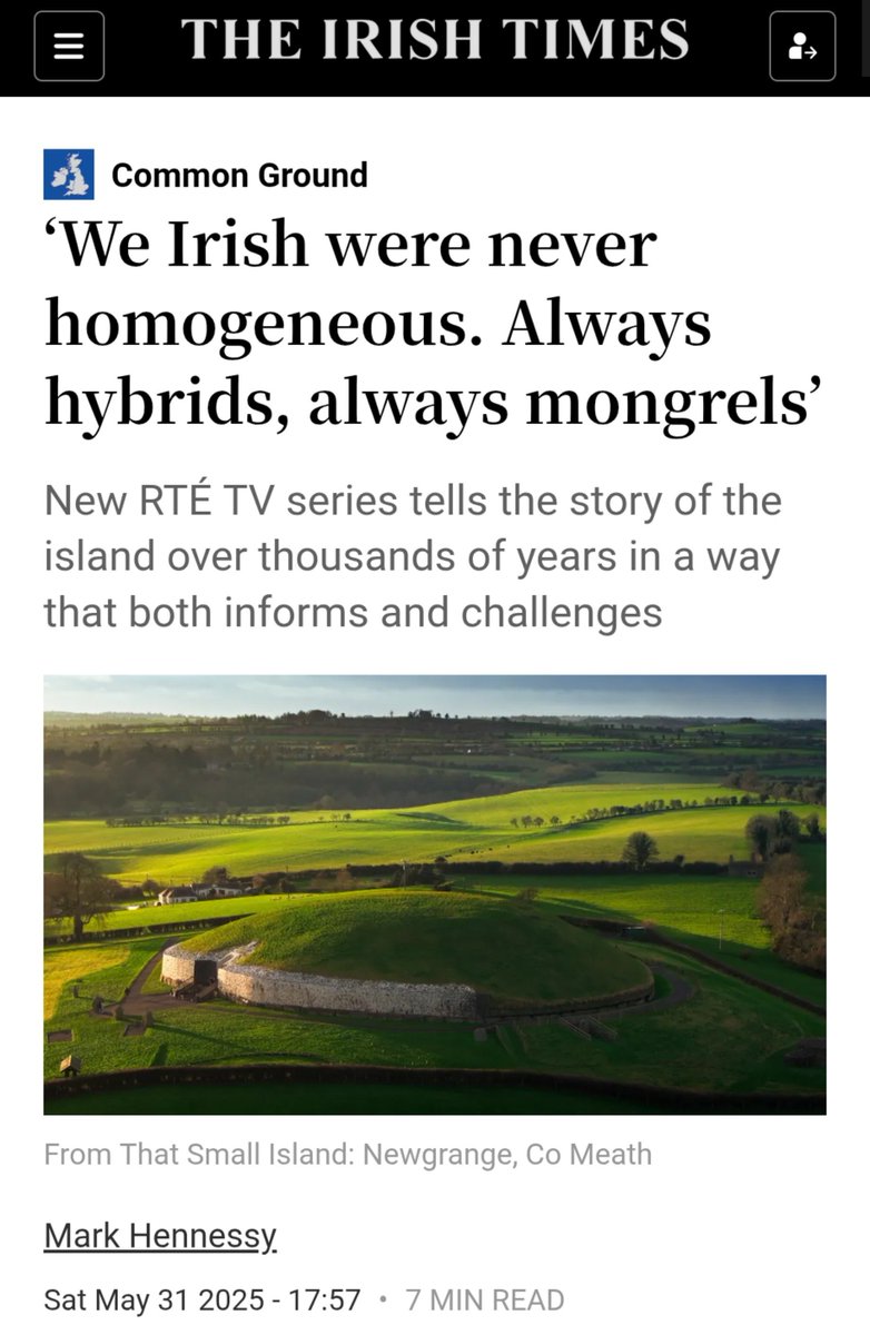 TadhgCalbhaigh's tweet photo. They call us mongrels to wipe out the idea that we are a people who deserve a country of our own. Mongrels don't need a country for themselves.

The Irish Times already did this to the Irish. It's not just a coincidence. The same language is used for the exact same reasons. https://t.co/T0NBZy9WgO
