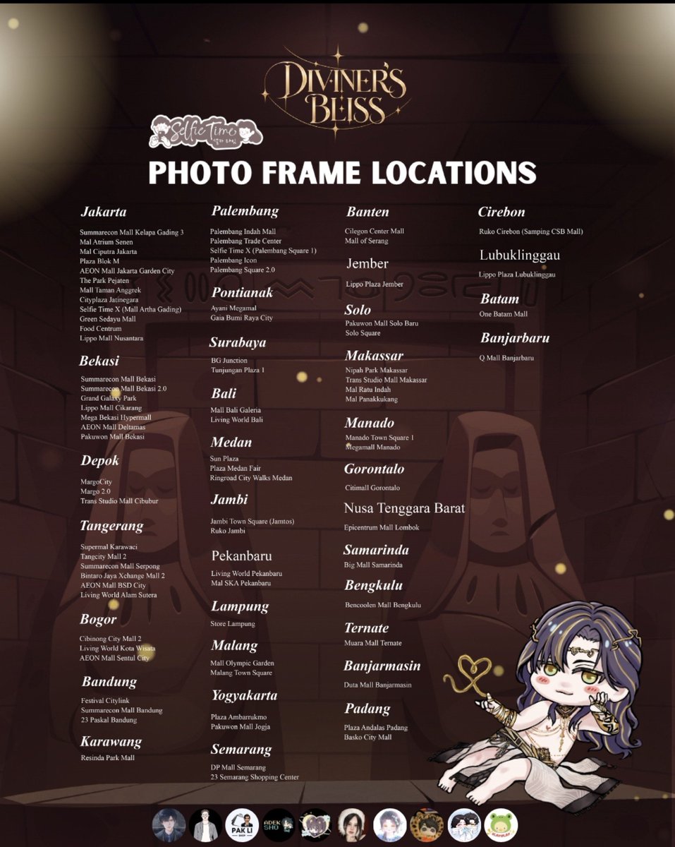 AdekShoShop's tweet photo. ✨ DIVINER’S BLISS PHOTO FRAME ✨

Celebrate Zayne’s God of Annihilation 1st Anniversary! ⚜️

📅 25 Sept – 8 Oct 2026
📍 Selfie Time locations nationwide

🎁 Limited Button Pin at Blok M Plaza & Summarecon Mall Kelapa Gading 3

Post & tag us @lishenbday
#DivinersBliss #Divinerversary