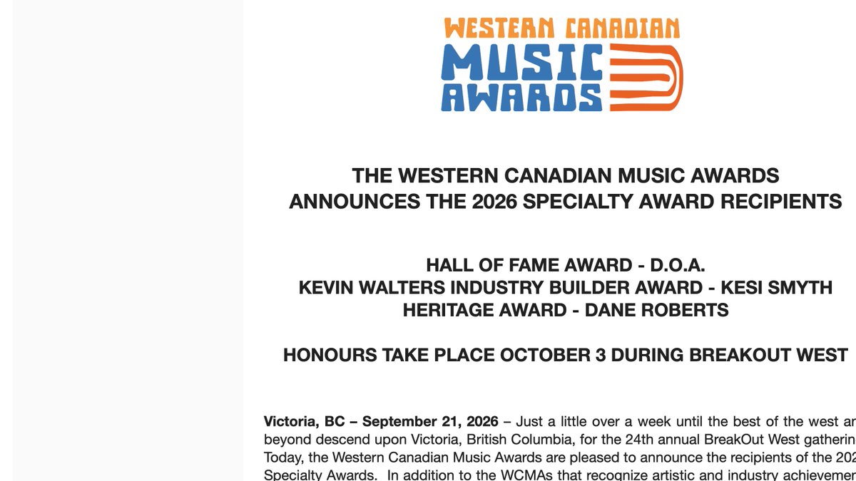 JonathanSimkin's tweet photo. So proud of our label GM Kesi Smythe for this well deserved honor. Kesi &amp; I have been working together for (gulp) 23 yrs. I rely on her daily &amp; her contributions to @604Records &amp; the artists we work with are deep &amp; substantial. Congratulations Kesi. https://t.co/0FFLnrx7bW