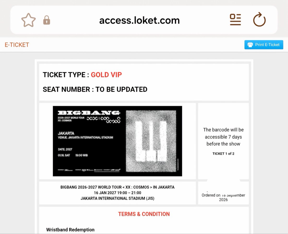sharshern's tweet photo. Wts bigbang gold vip day 1 2 tix dm me for more info https://t.co/D6rIXji5vE