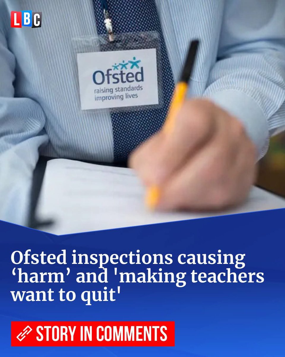 DanielKebedeNEU's tweet photo. One year on from Ofsted’s new inspection framework, our research shows that the promised reforms have failed to address the fundamental problems facing schools.

We surveyed nearly 2,000 NEU members, analysed more than 1,300 inspection reports and spoke directly to school leaders. 

The message is clear:

📈 Workload has increased 
• 85% of those inspected reported increased workload. 
• 92% of those awaiting inspection reported increased workload. 
• School leaders and primary staff reported the greatest burden.

💔 Wellbeing is suffering
• 87% reported negative impacts from exhaustion. 
• 86% reported increased stress levels. 
• Staff in primary and more disadvantaged schools reported the worst effects.

🚪 The profession is being driven out 
• One in four teachers said inspection made them want to leave the profession. 
• For school leaders, that rises to more than one in three.

⚠️ The system remains flawed 
• 68% said the new framework has not led to a richer evaluation of schools. 
• Excessive workload, inconsistent inspections and a lack of confidence in the complaints process remain major concerns.

The government and Ofsted must act now to provide immediate relief by:
✅ Ending the use of national averages as the primary basis for judging schools on achievement, attendance and behaviour.
✅ Returning to a best-fit grading approach.
✅ Working with education unions to tackle unsustainable workload pressures.
✅ Providing meaningful wellbeing support for head teachers.
✅ Commissioning an independent review of inspector training and consistency.
✅ Creating a fully independent complaints body for Ofsted inspections.

But these measures alone are not enough.
The evidence shows that school inspection continues to damage wellbeing, increase workload and drive experienced staff out of education. We need a fundamentally different approach.

The NEU believes Ofsted should be abolished and replaced with a supportive, independent inspectorate that works with schools rather than against them; one that helps drive improvement through collaboration, trust and professional dialogue, not fear, high-stakes judgements and punitive accountability.

Our schools, educators and pupils deserve better.

Ofsted inspections causing ‘harm’ and 'making teachers want to quit' | LBC https://t.co/R4td5wppuu