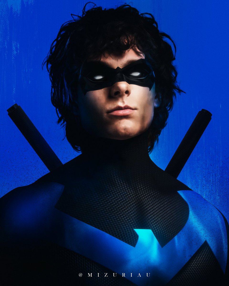 MizuriAU's tweet photo. @Mason_Thames as NIGHTWING. Lil mockup after hearing about the animated Jason Todd and Dick Grayson project. 

#Nightwing #DynamicDuo https://t.co/ulq4PgaiaD