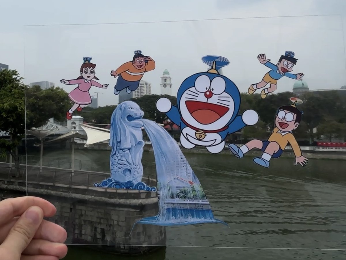 ta_yu_ru's tweet photo. 実はマーライオンは2002年に移転しているため、本当の聖地はそこから50mほど離れたこの場所になります https://t.co/TMCQ60IAz9
