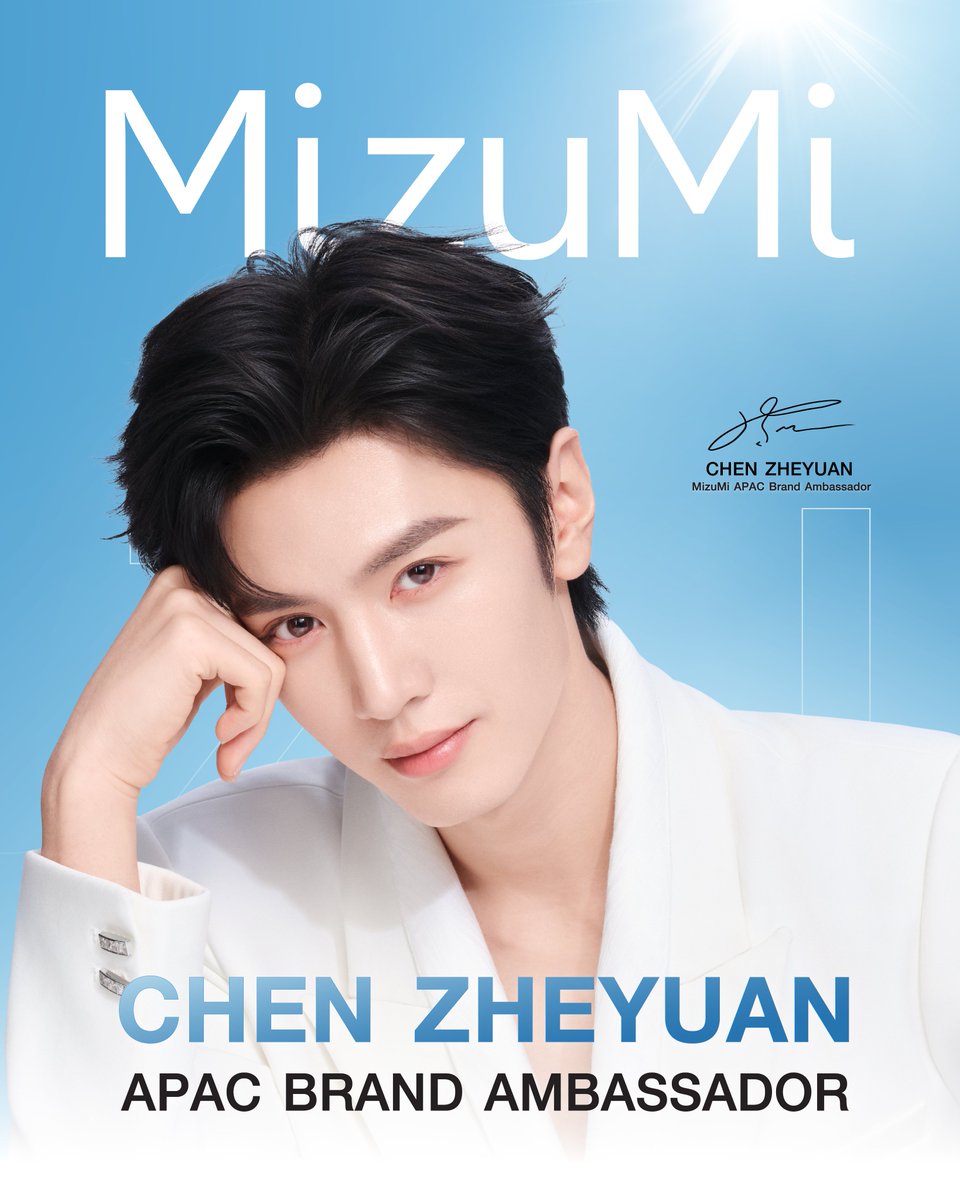 MizuMi_Malaysia's tweet photo. A NEW ERA BEGINS. 🩵✨

MizuMi proudly announces CHEN ZHEYUAN as our APAC Brand Ambassador.

Together, we begin an exciting new chapter across Asia Pacific.

Welcome to the new era of MizuMi.

#MizuMi #MizuMixChenZheyuan #ChenZheyuan #APACBrandAmbassador #MizuMiMY https://t.co/NZJcMGpnIQ