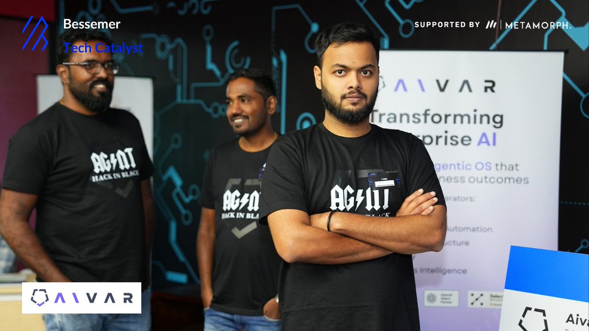 HelloMetaMorph's tweet photo. Aivar at Bessemer Tech Catalyst

A real enterprise testing challenge, solved live. Teams tackled Aivar's problem statement - an autonomous agent for software testing - pushing their AI skills under pressure.

Sharp thinking, fast iteration, ambitious solutions. https://t.co/VkxykI3sKX