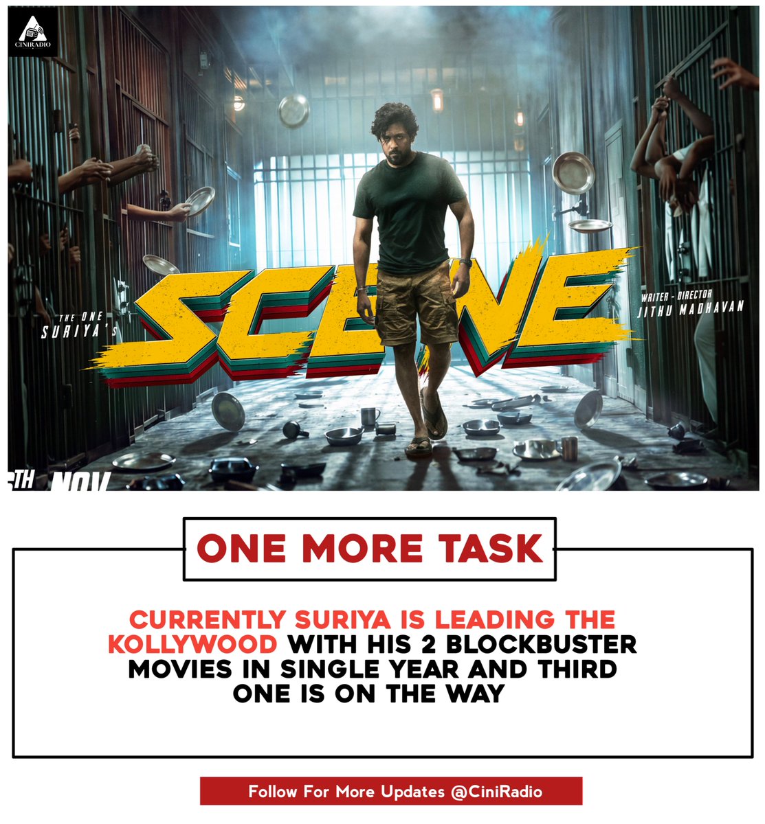 CiniRadio's tweet photo. New Version of #Suriya - #Scene https://t.co/SGCoUvDQVw