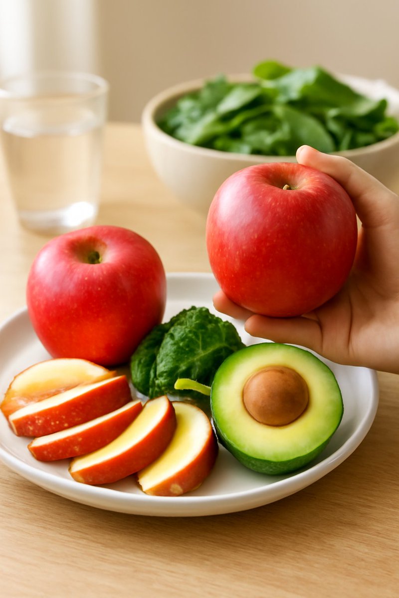 app_dietia's tweet photo. Las manzanas son una excelente fuente de fibra, lo que ayuda a mantener la saciedad y regular la digestión. ¡No olvides comerlas con piel! Ahí es donde se concentran muchos de sus nutrientes y antioxidantes. Esperamos tus comentarios https://t.co/AfMC7N1oap