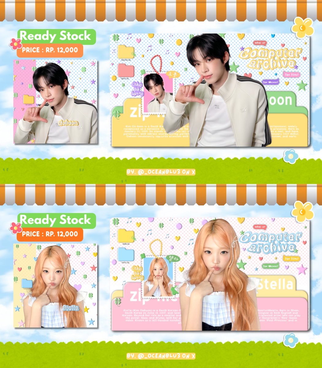 _Oceanblu3's tweet photo. 🛺 bantu rt, like? thanku ㅡ #bealanjaㅤ

haii ada ready layout WABIS nich.
tersedia carmen, keonho, stella, dohoon.
price ada di gambar, bisa di resize ke layout x juga.🛝 https://t.co/CIPOx5bS7j