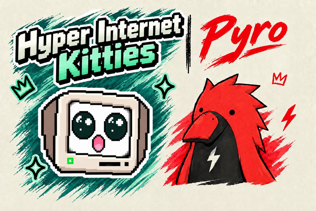 PyroCoreX's tweet photo. 🚨 5X GTD GIVEAWAY | HYPER KITTIES 🐱

3,333 free internet kitties coming to Hyperliquid 👀

• Supply: 3,333
• Chain: Hyperliquid
• Mint: TBA
• Price: FREE
• Launchpad: OpenSea

🎟️ 5 GTD spots up for grabs

To enter:

> Follow @kittiesonhyper + @PyroCoreX 
> Like + RT the official post https://t.co/IjQIIEb0da
> Drop your EVM wallet

GTD + Public mint phases.

Good luck grinders 🫡🐱