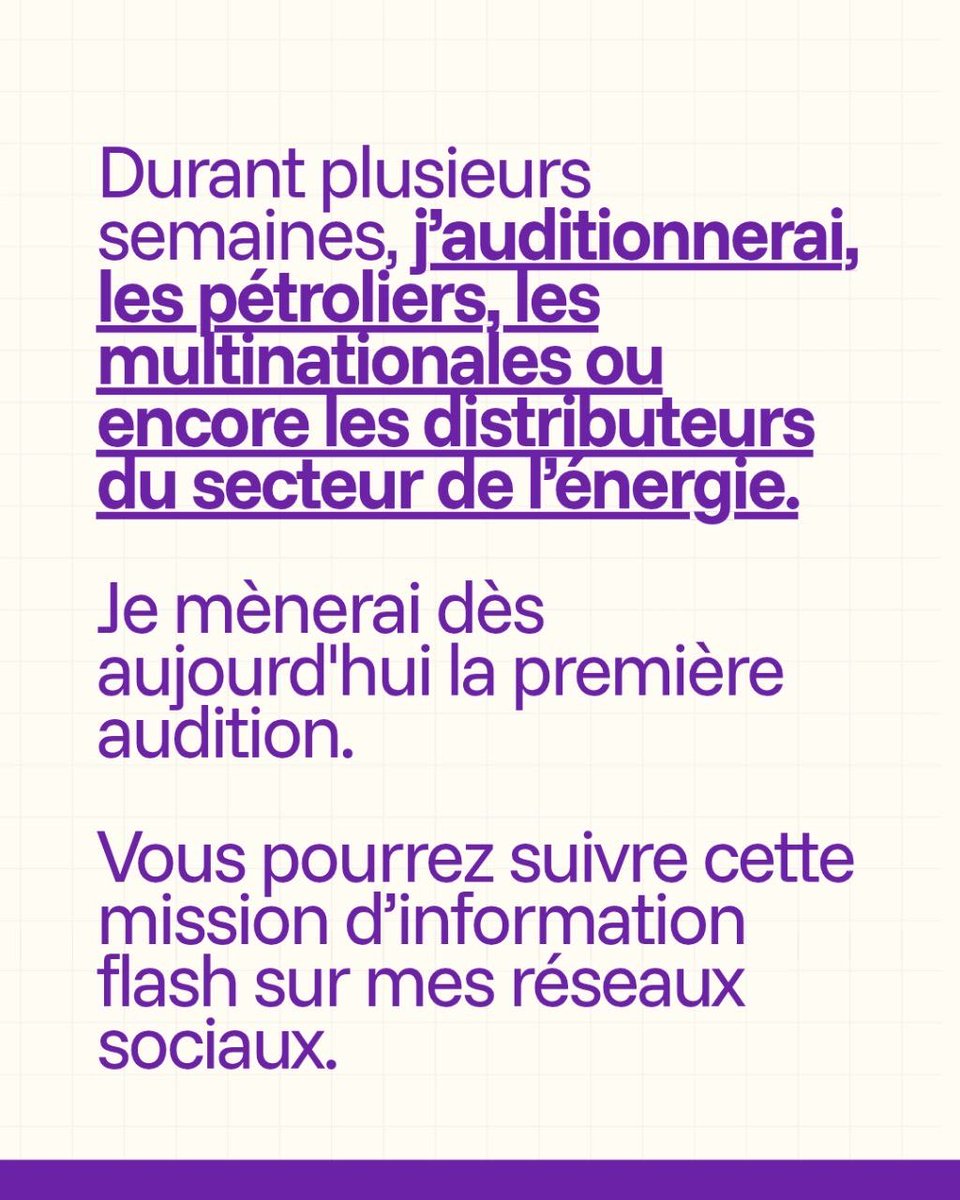 TrouveAurelie's tweet photo. 🟣 Alors que les prix des carburants explosent, je suis nommée co-rapporteure d'une mission d'information sur l'augmentation des prix des carburants ! 

J'auditionnerai les pétroliers, les multinationales ou encore les distributeurs du secteur de l'énergie.

La première audition commence aujourd'hui !