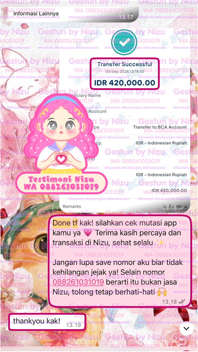 nizuutopia's tweet photo. 🧚‍♀️ Fresh Testi Gestun 🧚‍♀️

📆 03 September 26
🖇 Spaylat3r
💸 IDR. 495K 

#fourlerisproofs (all testi) 

tag. zonauang bealanja jasa tukar cv convert cair limit paylater instan regular trusted amanah fee start 8% luar biasa! https://t.co/u09KWDhKxv