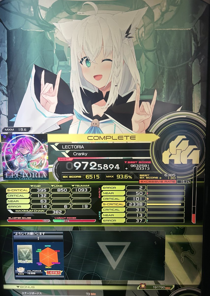 T_Wesker_7's tweet photo. LECTORIA [MXM] 鳥乗った！

ハード耐えたのが1番偉い https://t.co/Zsst8bggmy