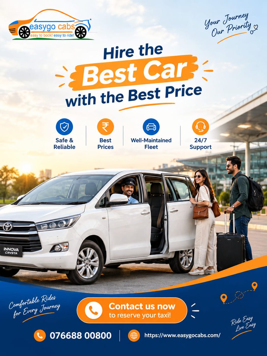 easygocabs's tweet photo. Hire the Best Car at the Best Price with Easygocabs! 🚗✨car rental, best cab service in Prayagraj, Taxi Service, Cab Hire in Prayagraj, travel, Cabs near me, Online Cab Booking, Book Cab, cab in Prayagraj, cab service in Prayagraj, best cab service in Prayagraj, Prayagraj cabs https://t.co/cyNjY1g2Rt