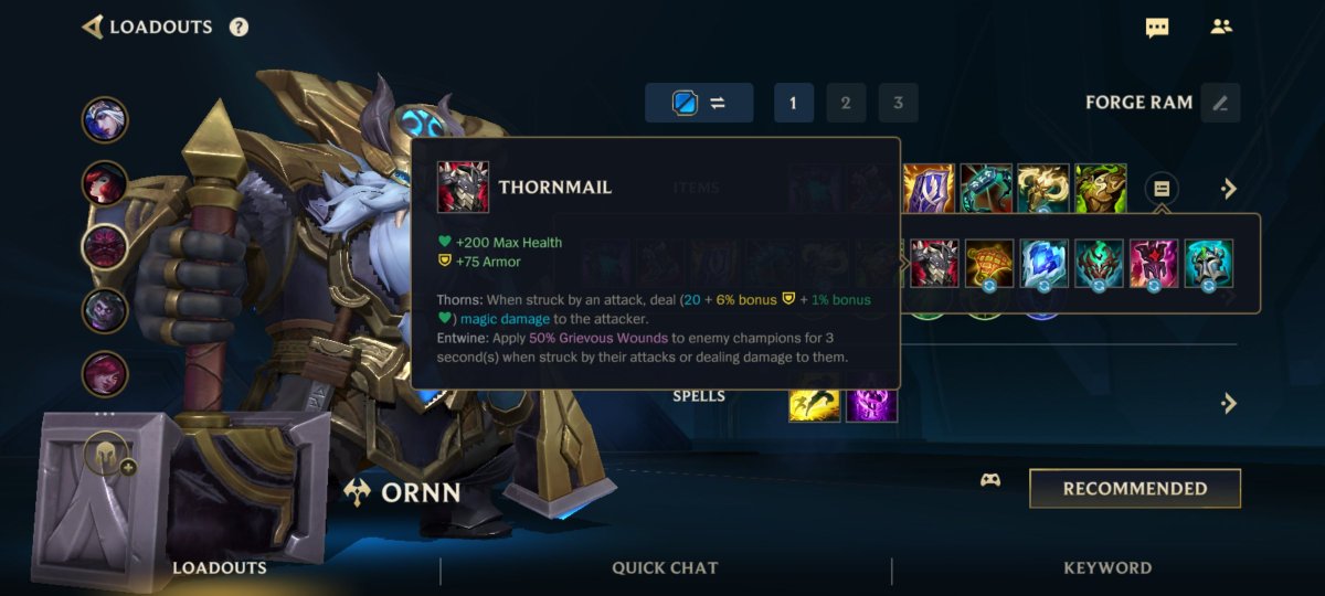 codenamejrs's tweet photo. @MakkroLoL you might want to check wild rift rn

and yes you read it right, Bramble Vest/Thornmail can apply anti-heal when you apply damage to them https://t.co/hKpXi8Mxw4