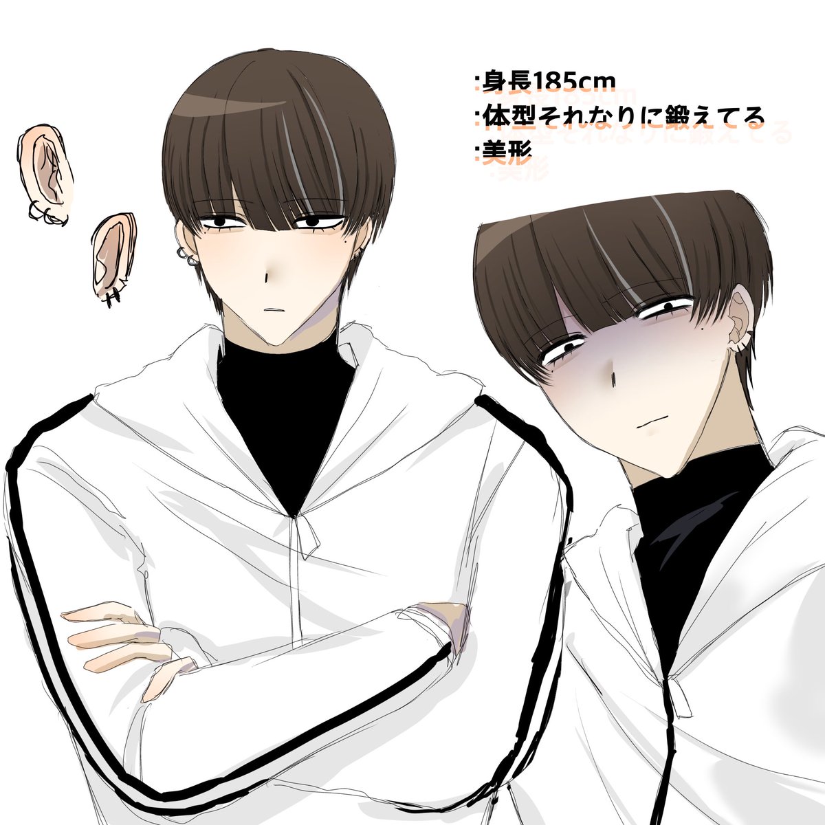 kiro__2j's tweet photo. #創作  #oc 
マツくんです
2枚目: @Nanatiki7777777 
3枚目: @so_sak_10 　(幼少期if)
描いてくれて感謝！ https://t.co/PlGzOwxOKr