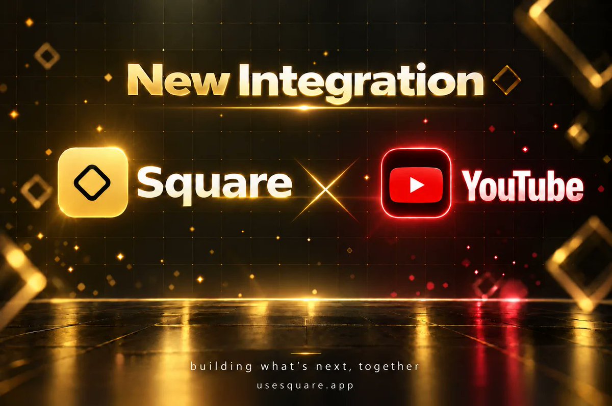 usesquareapp's tweet photo. YOUTUBE CREATORS, YOU'RE IN 🔴🟨

Square now pays creators on YouTube.

Launch a token, name any channel, and the fees go straight to them.

🟨 No sign-up needed
🟨 Code in your channel description = verified automatically
🟨 Claim to your own wallet, on-chain

Which YouTuber deserves a token first? Drop their @ 👇

https://t.co/R3GlrPvOfm