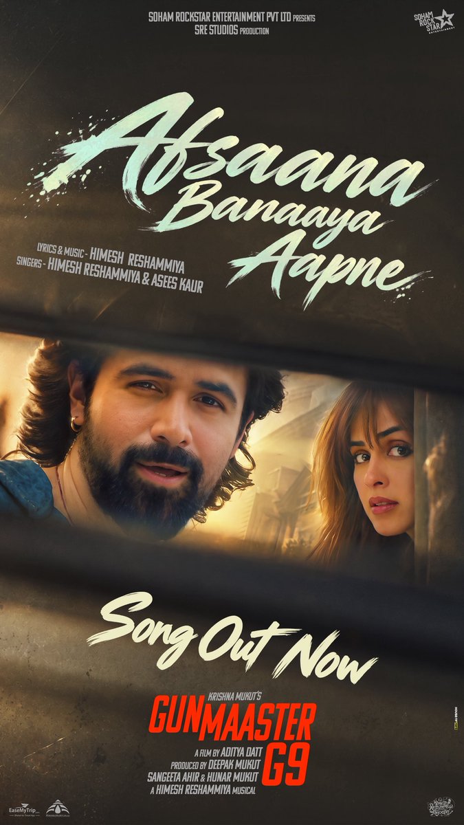 KomalNahta's tweet photo. Himesh  Emraan combo back again with a blockbuster hit Feel the romance. Feel the music. Feel the action! 🔥
 Hit Machine  #HimeshReshammiya brings  #AfsaanaBanaayaAapne, the first song from #GunmaasterG9, OUT NOW! We Absolutely loving the song and so will you🌸♥️ 

A Himesh Reshammiya Musical that promises an Afsaana like no other. 🎶
In cinemas 27th November 2026. #Gunmaaster

Produced by @deepakmukut @hunarmukut @sangeetaahirofficial
Presented by @sohamrockstrentPvtLtd

Directed by @aditya_datt

https://t.co/YSA2n8IDyJ

@therealemraan @geneliad @aparshakti_khurana @abhishek_as_it_is @realhimesh @sohammukut @nishantpitti @johari.tailor @junaid_wasi_ @sarim197 @anikrverma @srestudiosofficial @soniakapoor06 @HimeshReshammiyaMelodies @aseeskaurmusic @iamteenaparadkar #KeikoNakahara @khidkidarwazestudios @trushala_nayak @makeupby_dhriti @pandeyanup1 @shabinakhanofficial @bcaunty @ganeshacharya @adil_choreographer @realsatish7 @ravivarma_1403 @raj_shinde1980 @inayatverma22 @devangdesi