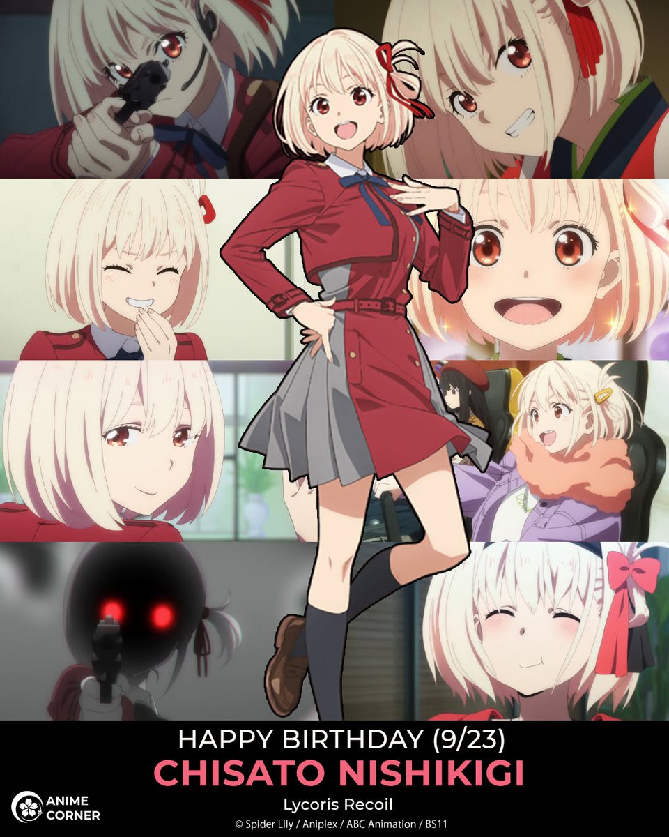 animecorner_ac's tweet photo. Happy birthday to the insanely talented and kind Lycoris, our best girl Chisato Nishikigi! 😊🎉🧡

CV (JP): Chika Anzai
CV (EN): Lizzie Freeman
Anime: Lycoris Recoil https://t.co/qtSWjBvKSb