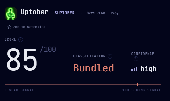 badattrading_'s tweet photo. $UPTOBER (CA 8Vte25yt28L8BfLXm8DrzjSYEyaKX8yry6hRKRmX7FGd) cannot be analyzed with devsnightmare. 

Anyway it's a bundled scam, don't buy, stay away. https://t.co/pEJBjjydfW