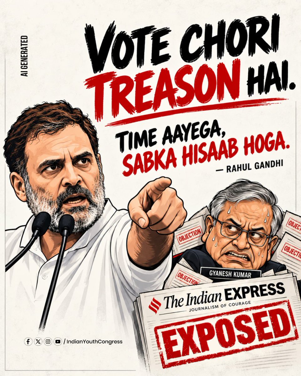 IYC's tweet photo. Gyanesh Kumar Deshdrohi hai 🚨💯

Hisaab ka TIME aa gaya hai... https://t.co/Sc5floq4cX