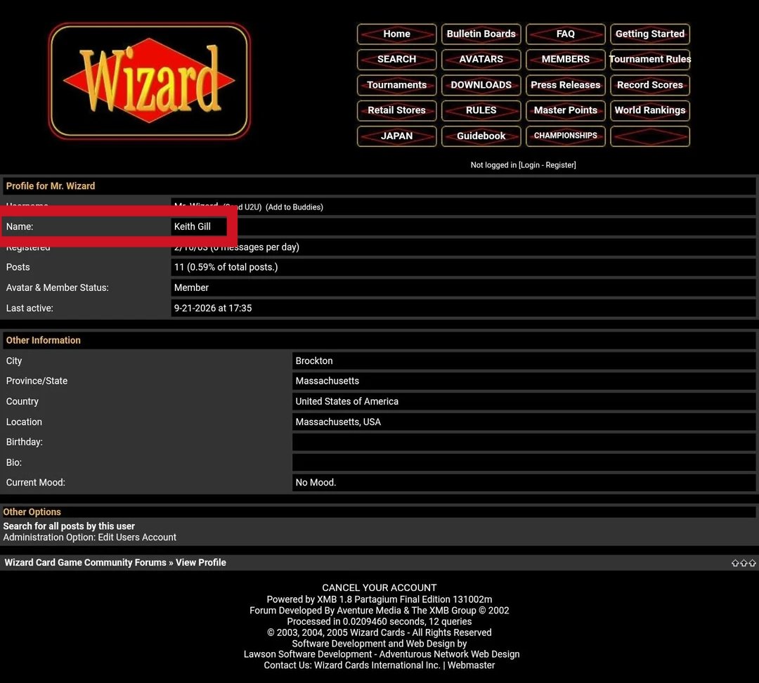 sneedweb's tweet photo. Keith Gill has changed the name on his old Wizard profile from “First Name Last Name” to “Keith Gill.”

#GameStop $GME https://t.co/DAFMKwnxyB