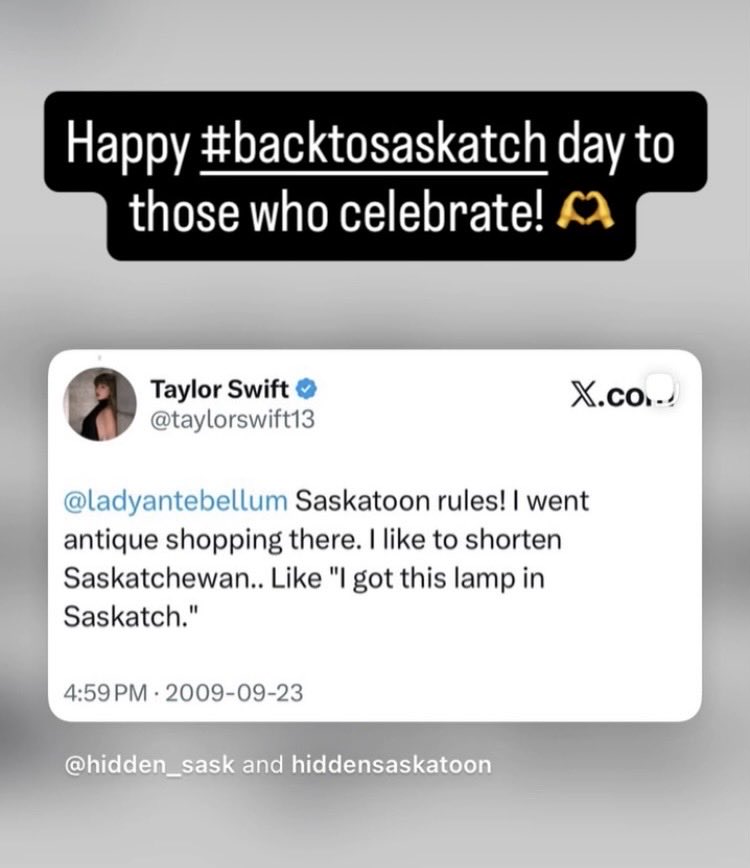 saskatchswiftie's tweet photo. 🫶 #backtosaskatch https://t.co/DJY6Iq4eRP