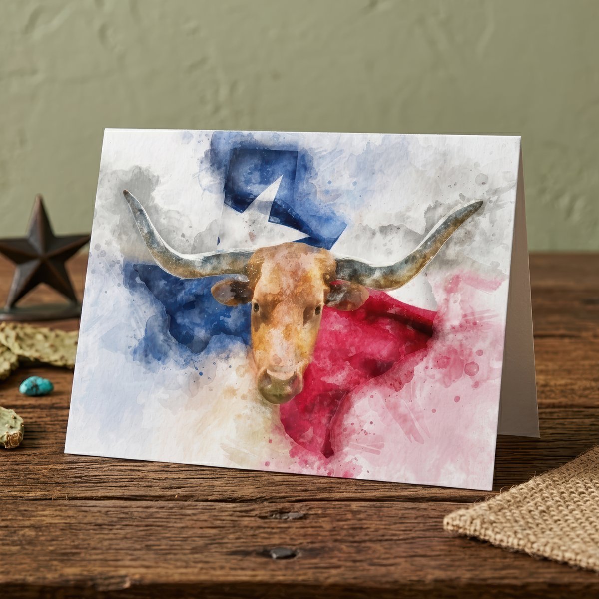 SPJE_Illus_Phot's tweet photo. Texas Longhorn Watercolor with Flag Map Art. Thank You Card 🤠🌵
https://t.co/TrbZnujsWf
Shop this unique Texas Longhorn watercolor art card and send a little Lone Star spirit in the mail! ⭐
#TexasLonghorn #TexasArt #TexasGift #WesternArt #TexasPride https://t.co/t6vUk4MDTX
