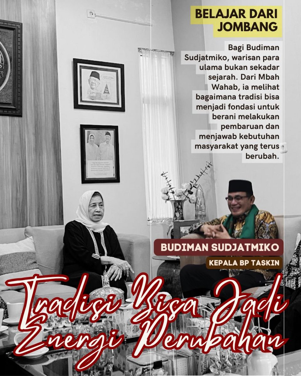 sendiriyn's tweet photo. Budiman Sudjatmiko Kepala BP Taskin melihat warisan Gus Dur bukan hanya sebagai sejarah tetapi juga sebagai keberanian membaca perubahan dan menerjemahkan nilai menjadi gagasan yang relevan dengan zaman

#HartaKarunZiarah https://t.co/ZQlAHziZst