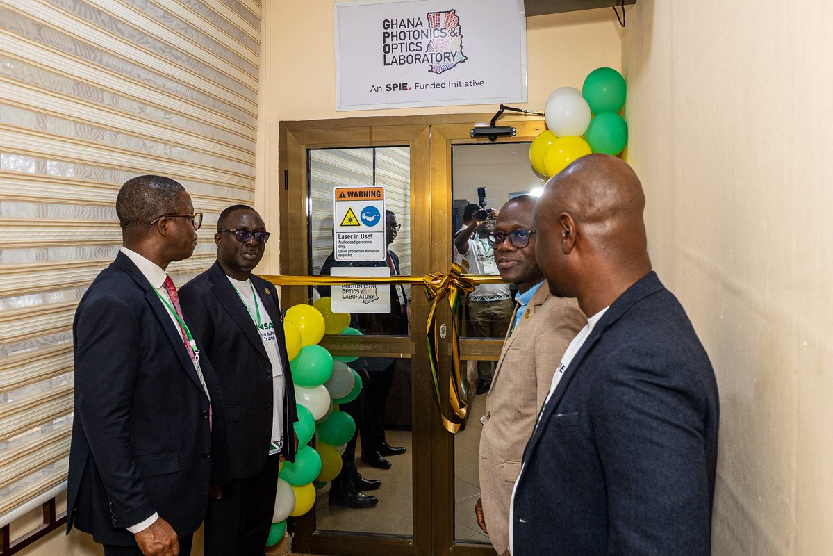UKinGhana's tweet photo. We're proud to support the launch of the BIST-funded Ghana Photonics and Optics Laboratory (GPOL) at KNUST, giving students and researchers access to cutting-edge technology while strengthening UK-Ghana collaboration in science and innovation.  

Through partnerships like this, the UK is helping to build research capacity, support innovation and create opportunities for long-term economic growth.