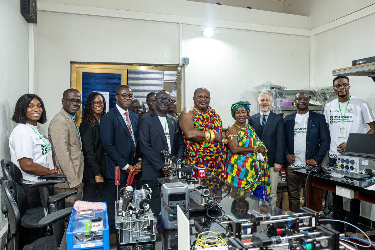 UKinGhana's tweet photo. We're proud to support the launch of the BIST-funded Ghana Photonics and Optics Laboratory (GPOL) at KNUST, giving students and researchers access to cutting-edge technology while strengthening UK-Ghana collaboration in science and innovation.  

Through partnerships like this, the UK is helping to build research capacity, support innovation and create opportunities for long-term economic growth.