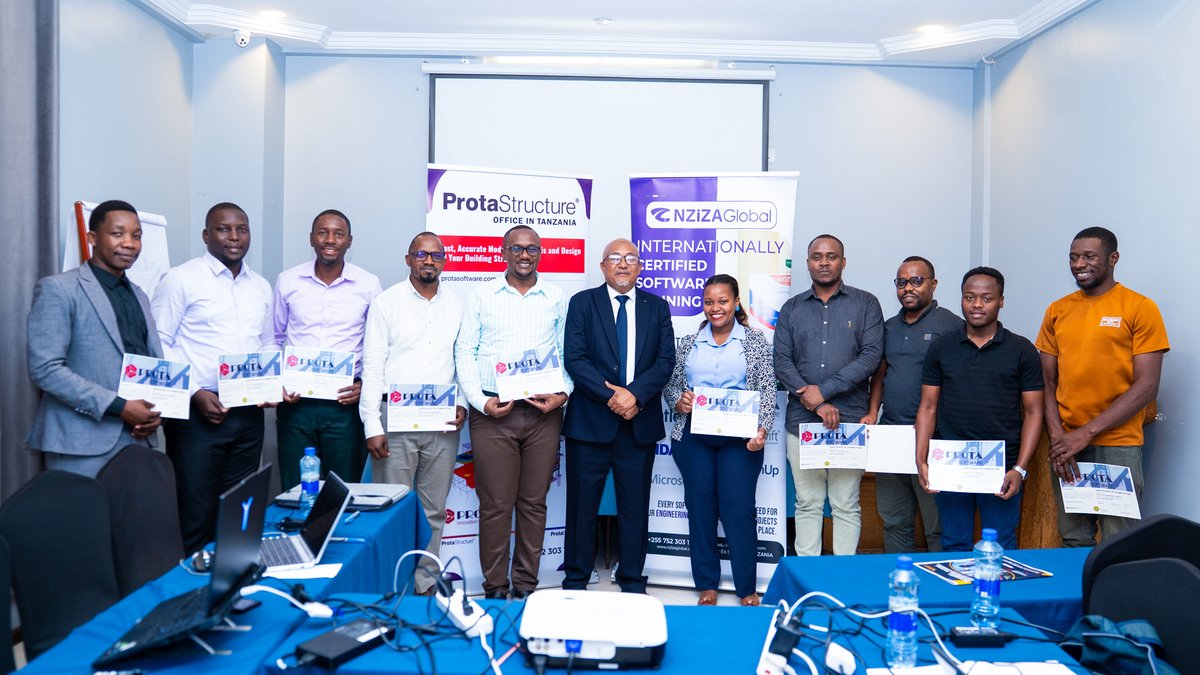 nzizaglobal's tweet photo. This past week, we concluded the official launch training of ProtaStructure 2027 in Tanzania.

The training took place in Dar es Salaam, bringing together civil and structural engineers from different companies and government institutions who were eager to discover the latest innovations in structural BIM design and engineering analysis.

During the intensive hands-on sessions, participants explored the powerful new features introduced in ProtaStructure 2027, including advanced BIM workflows, reinforced concrete design improvements, enhanced modeling capabilities, faster analysis tools, and industry best practices used by leading engineering firms around the world.

If you missed this launch training, don't worry. More ProtaStructure training opportunities are coming, follow us to never miss the next one

📞 Tanzania office: +255 752 303 123 

@ProtaSoftware 
#ProtaStructure2027 #StructuralEngineering #BIM #CivilEngineering #EngineeringTraining #TanzaniaEngineers #StructuralDesign #ProtaSoftware #NzizaTrainingAcademy #DarEsSalaam #BIMEngineering