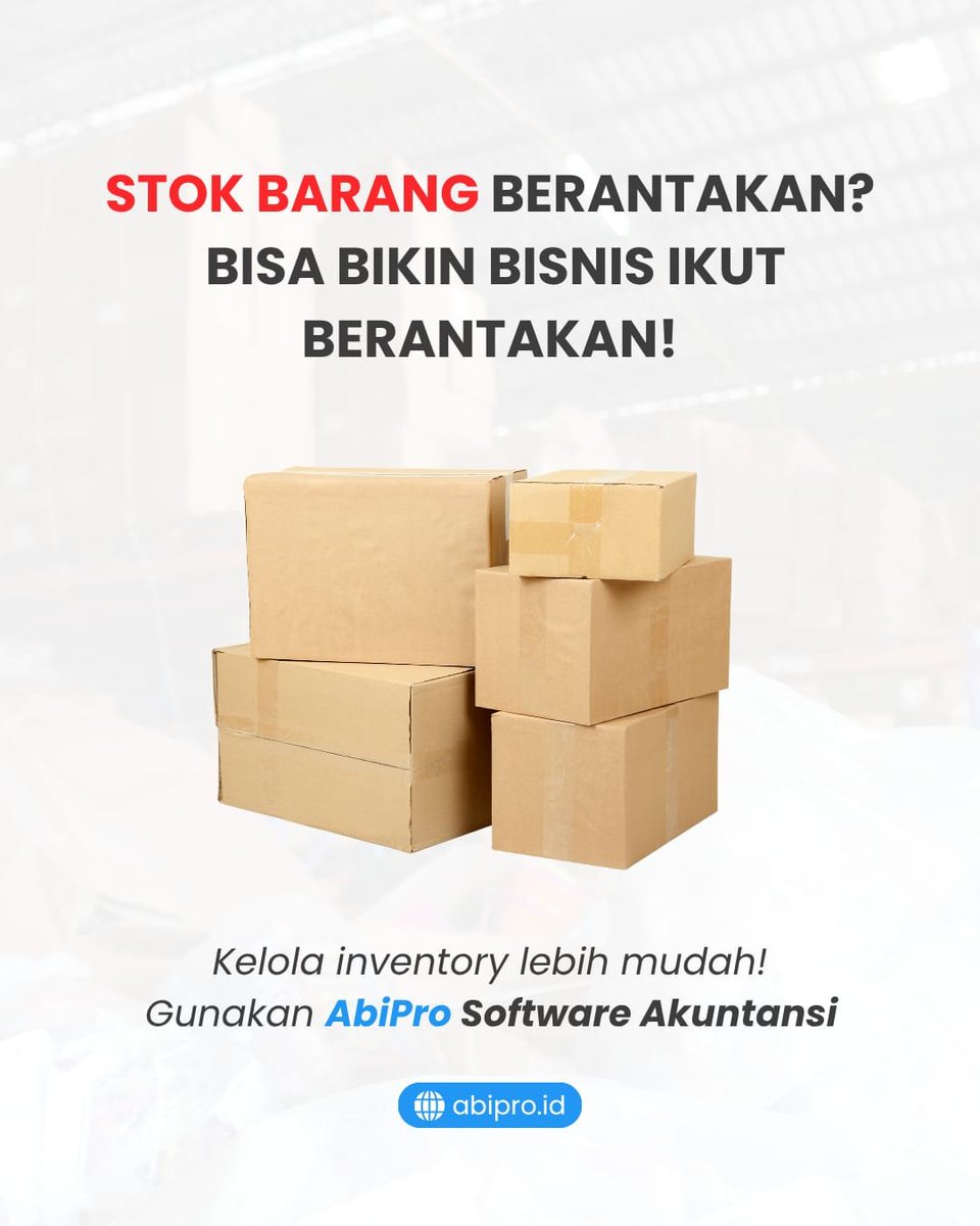 Abipro_software's tweet photo. Stok barang bukan cuma soal “masih ada atau sudah habis”. 

Dengan AbiPro Software Akuntansi, pencatatan transaksi dan pengelolaan keuangan bisnis dapat dilakukan lebih terstruktur.

Butuh bantuan mengelola akuntansi sekaligus perpajakan?
 https://t.co/xFB9edHTi8 siap membantu https://t.co/D1APWAXINA