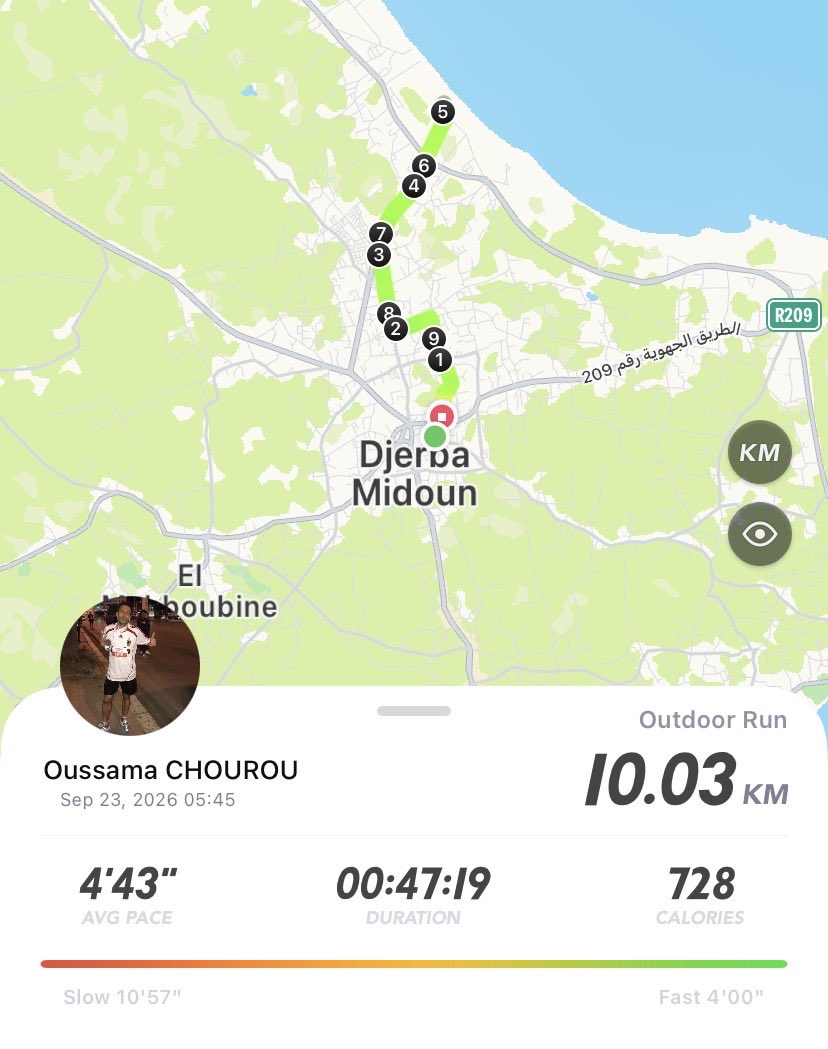 Oussama_Chourou's tweet photo. Morning 🌞 run 🏃‍♂️
- Running Keeper 100 Days : Day 73/100
- World River Run, Day 6/10 : 10.02 KM
@MinaGuli @RunBlueOfficial 
#AmoCorrere #MidounRunningClub
#WorldRiverRun https://t.co/jSoJH5nTaY
