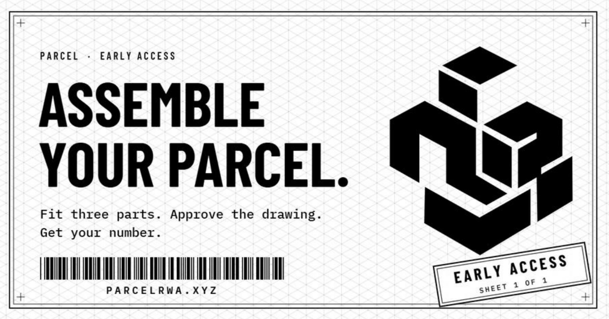SeojunLeepp's tweet photo. New Whitelist: Parcel RWA

Register :
➖ Submit your X username
➖ Complete social tasks
➖ Submit your EVM address
➖ Done https://t.co/miWF1w6LYv