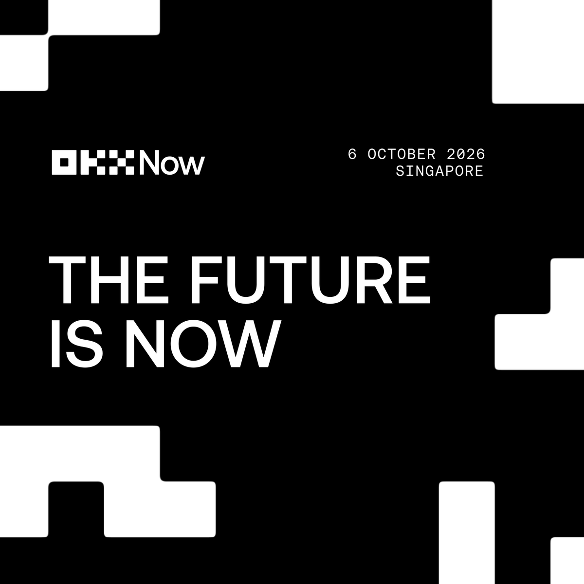 okx's tweet photo. Big things ahead.

Our product event, OKX Now, hits Singapore on 6 October. See what we've been building, hear from our leaders, and learn how it all benefits you.

Details this week. This is OKX Now. https://t.co/x8bpUxbcZa