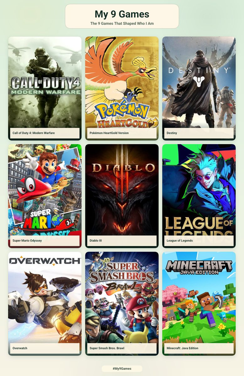 ShinyLibre's tweet photo. 9 games that shaped me

would 100% add Celeste, BOIII, and Terraria to the list if I had room https://t.co/npBwqEwJKy