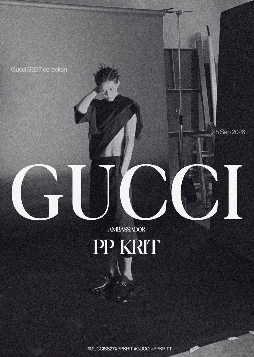 4unapp's tweet photo. Every Gucci look PP Krit puts together reveals a sharp editorial mind — this is fashion understanding, not just styling.

PP KRIT X GUCCI MFW26 
#GUCCISS27xPPKRIT 
#GucciTheStoreShow 
#Gucci #PPKritt #MFW 
@gucci @ppkritt https://t.co/hk8HXuASqF