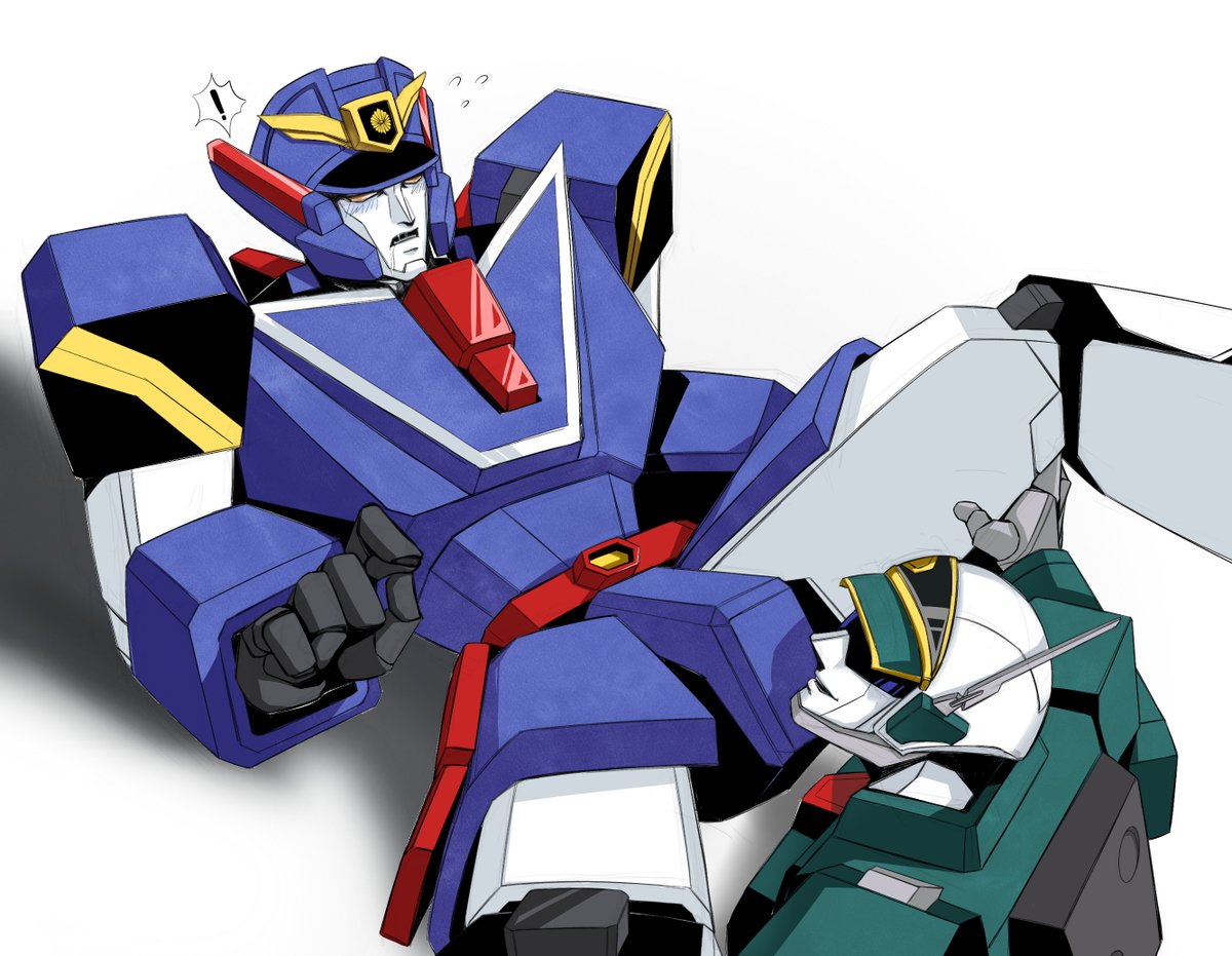 Mushpool_'s tweet photo. Gunmax x Deckerd 腐向注意
p2翻译：
Deckerd: Mmm… not doing anything today?
GunMax ← just taking a break. Nothing else.
#勇者警察ジェイデッカー https://t.co/IIEzSnhsWA